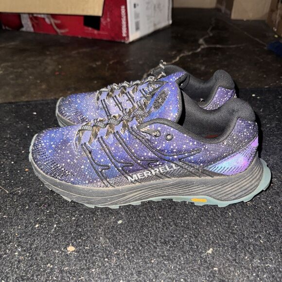 Merrell Moab Flight Shoes Womens Size 9.5 Night Sky Vibram Trail Running J066928 - Picture 3 of 7